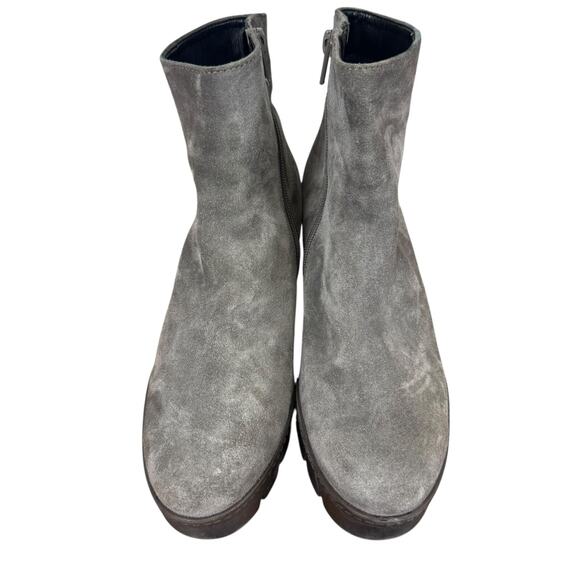 Gabor Womens Gray Suede Side Zip Wedge Ankle Boots Booties sz UK 5 / US 7.5 - Picture 6 of 15